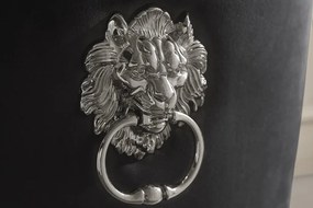 Set 2 scaune Modern Barock, argintiu/ catifea neagra