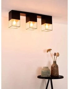 Plafonieră Lucide 21120/03/30 RIXT 3xE27/40W/230V negru