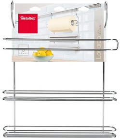 Suport de prosoape de bucătărie argintiu suspendat din oțel cromat Lonardo – Metaltex