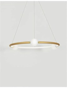 Lustra LED dimabila cu telecomanda design modern Celia auriu