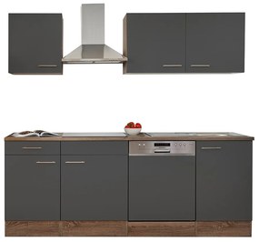 Mobilă de bucătărie Yorki 220, corp din stejar Yorki, cu față antracit satinat