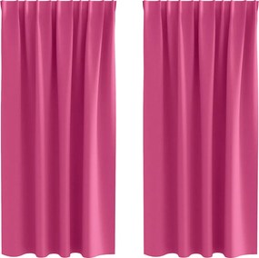 vidaXL Perdele Opaque cu Inel 2 pcs Roz Aprins 175 x 140 cm Poliester