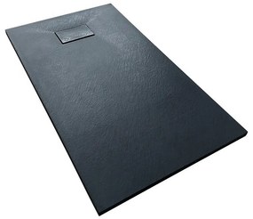 Cadita Baie Din Compozit , Smack , 80 X 80 Cm, Cu Sifon,Negru