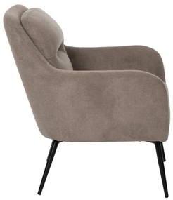 Fotoliu taupe cu tapițerie din chenille Classic – Ixia