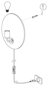 Eglo 98379 - Aplica de perete GASCUERIA 1xE27/60W/230V