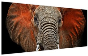 Tablou - Elefanți cu Tsavo (120x50 cm)