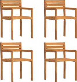 vidaXL Scaune de grădină, 4 buc., 50x53x80 cm, lemn masiv de salcâm
