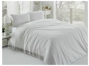 Cuvertură subțire din bumbac Șaseher Pique White, 220 x 240 cm, alb