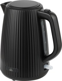 HOMCOM Fierbător Electric 1,7L 2200W cu Filtru Anticalcar Detașabil Oprire Automată Bază Rotativă 360° Negru | Aosom Romania