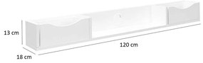 Raft de perete Cordelia (alb) . 1109381