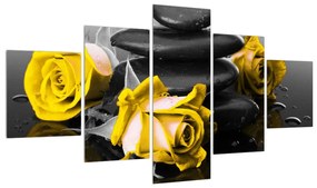 Tablou cu trandafiri galbene (125x70 cm), în 40 de alte dimensiuni noi