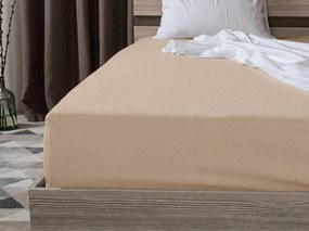 Cearsaf Jersey BASIC bej 90 x 200 cm