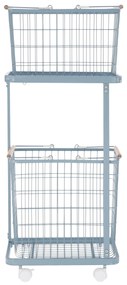 Coş de rufe, metal, gri-albastru, HERMES