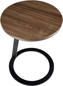 Masuta laterala moderna design LUX Wood and Black, 38cm