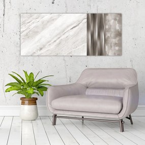 Tablou - Marmură cu linii argintii (120x50 cm)