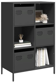 vidaXL Dulap înalt, negru, 68x39x103,5 cm, oțel