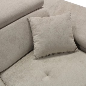 Colțar extensibil CASTELO, în formă de L, partea dreaptă, cu spațiu de depozitare, gri