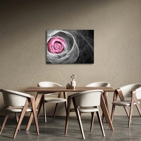Tablou - Trandafir abstract, fucsia (70x50 cm)
