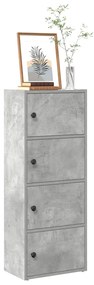 vidaXL Bibliotecă, gri beton, 40x24x102 cm, lemn prelucrat
