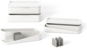 Organizator de baie alb pentru cosmetice din plastic Glam – Umbra