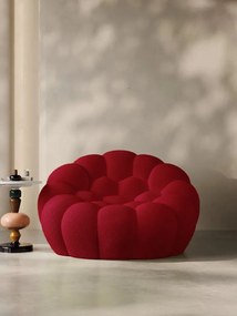 Fotoliu Bubble Ball (Fagure) din spumă cu memorie HD – design modern și confort premium (Culoare: Rosu)