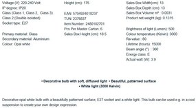 Bec decorativ Deco E27 G125 Harlekin