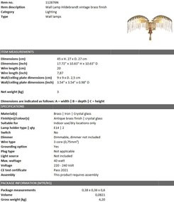 Aplica design LUX Hildebrandt 112876N HZ