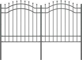 vidaXL Gard de Grădină Gri 240 x 165 cm Oțel vopsit în pulbere