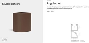 Set de 2 Ghivece plante pe colt design decorativ exterior/interior Angular pot 55x39x55cm