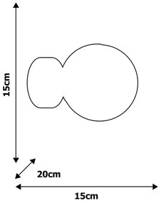 Aplica SFERA WOOD Milagro Modern, E14, Alb, MLP5423, Polonia