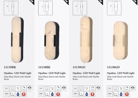 Aplica de perete baie LED, Protectie IP44 Opaline