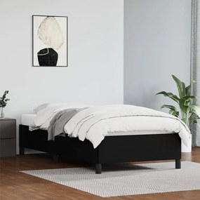 347221 vidaXL Cadru de pat, negru, 90x190 cm, piele ecologică