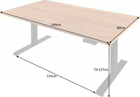 Birou cu inaltime reglabila electrica Oak Desk 160cm