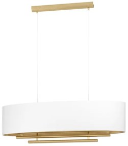 Lustră pe cablu Eglo 390182 PINETARA 4xE27/40W/230V alb/auriu