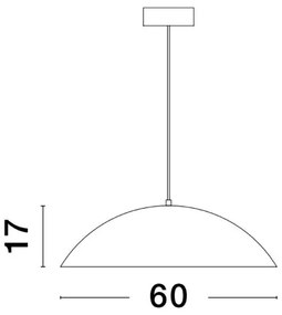 Pendul LED dimabil design modern GLIM alb 60cm