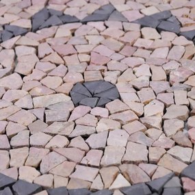 Mozaic din marmură, model soare, 90 x 90 cm