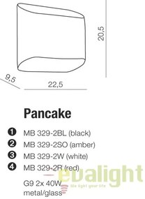Aplica de perete moderna Pancake WHITE