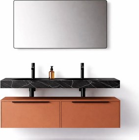 Set lemn masiv mobilier baie suspendat Avena 120 cm Personalizabil
