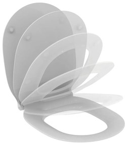 Capac WC ultra plat, 365 x 445 x 50 mm, alb Alb
