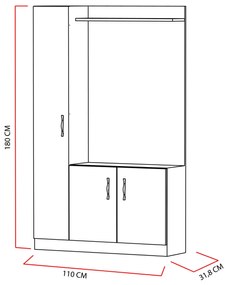 Cuier Naturel - Teak, White
