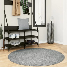 vidaXL Covor pufos &quot;PAMPLONA&quot; cu fire înalte, verde modern, Ø 120 cm