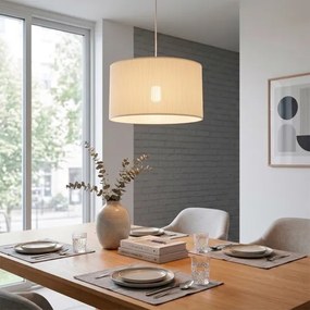 Lustră suspendată pe cablu SIRJA PLISADO 1xE27/15W/230V Ø 35 cm crem