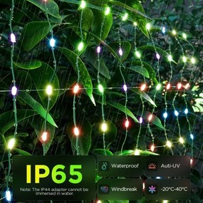 Plasă de iluminare LED RGBIC de exterior 143x85cm Wi-Fi Matter IP65
