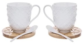 Set de 2 căni de porțelan 370 ml Whiteline - Orion
