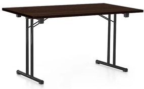 Masă plianta 140 x 80 cm, picioare negre, wenge