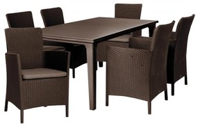 Set de mobilier de grădină Futura 6+1 maro