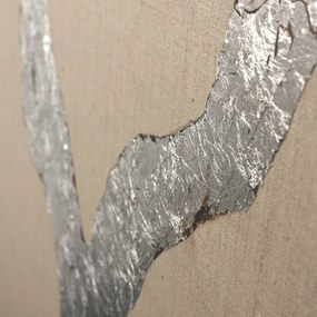 Tablou pictat manual 90x120 cm Wild Horizon Silver – Malerifabrikken