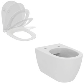Set vas WC suspendat Ideal Standard I.life O HydroTwist cu capac softclose alb