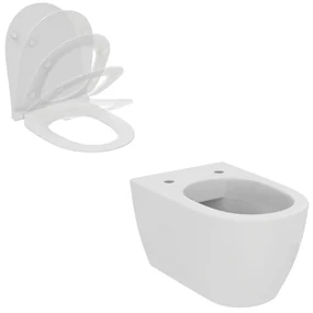 Set vas WC suspendat Ideal Standard I.life O HydroTwist cu capac softclose alb