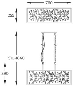 Lustră pe lanț Zuma Line P0578-06C-V7V7 SPRING 6xG9/33W/230V auriu